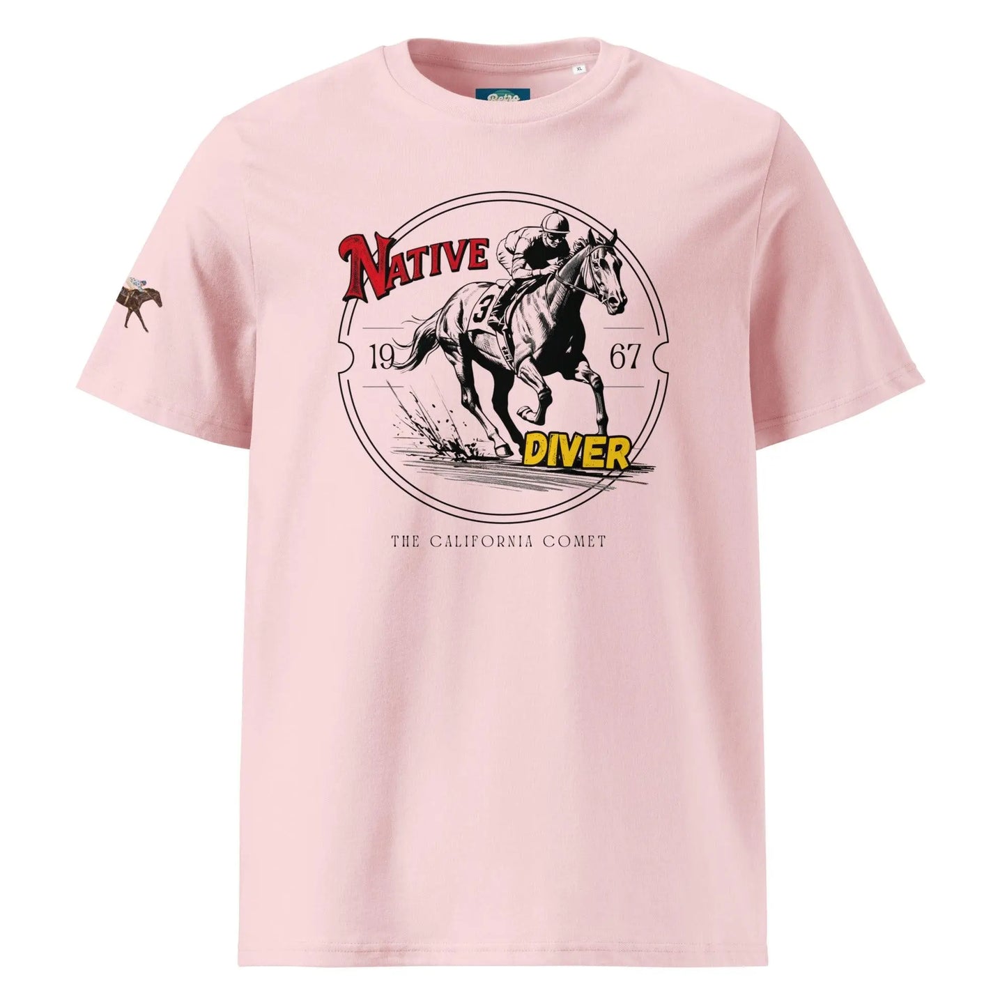 Native Diver - organic cotton t-shirt by Stanley/Stella Tags: 60s, graphic tee, horse, horse racing, native diver, original, retro, retrosplendor, shirt, splendor, t-shirt, unisex, vintage RetroSplendor Apparel