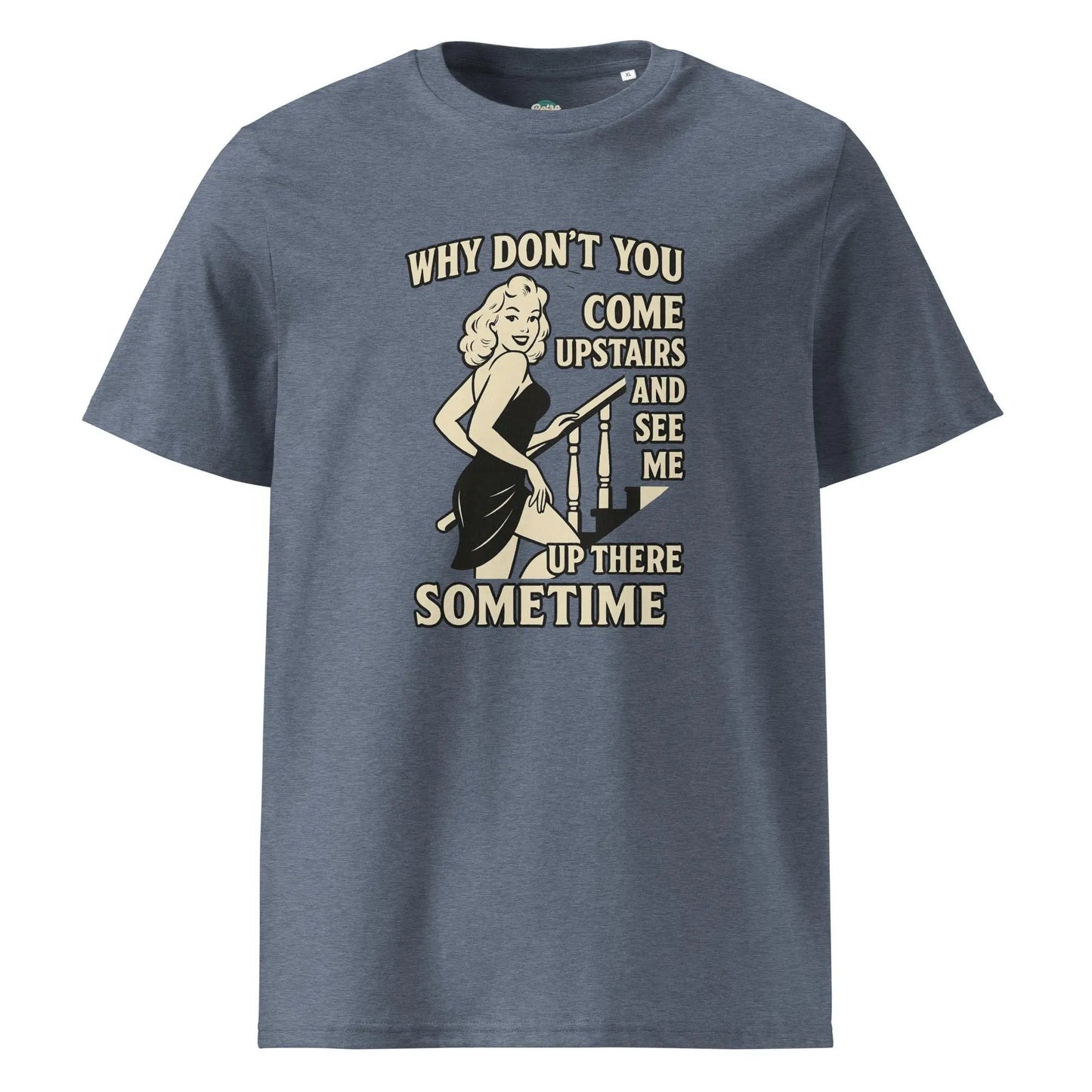 Come upstairs and see me - Organic Cotton T-Shirt by Stanley/Stella Tags: 100% Organic Cotton, funny, graphic, graphic tee, mae west, original, retro, shirt, vintage, vintage vibe RetroSplendor Apparel