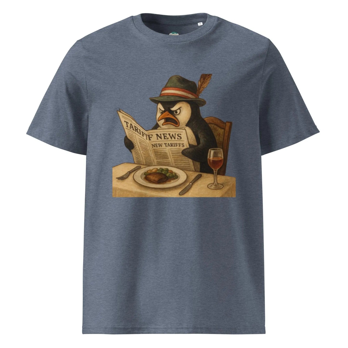 Penguin Tariffs - organic cotton t-shirt by Stanley/Stella Tags: 100% Organic Cotton, graphic, graphic tee, original, penguin, political, retro, tariffs, vintage, vintage vibe RetroSplendor Apparel
