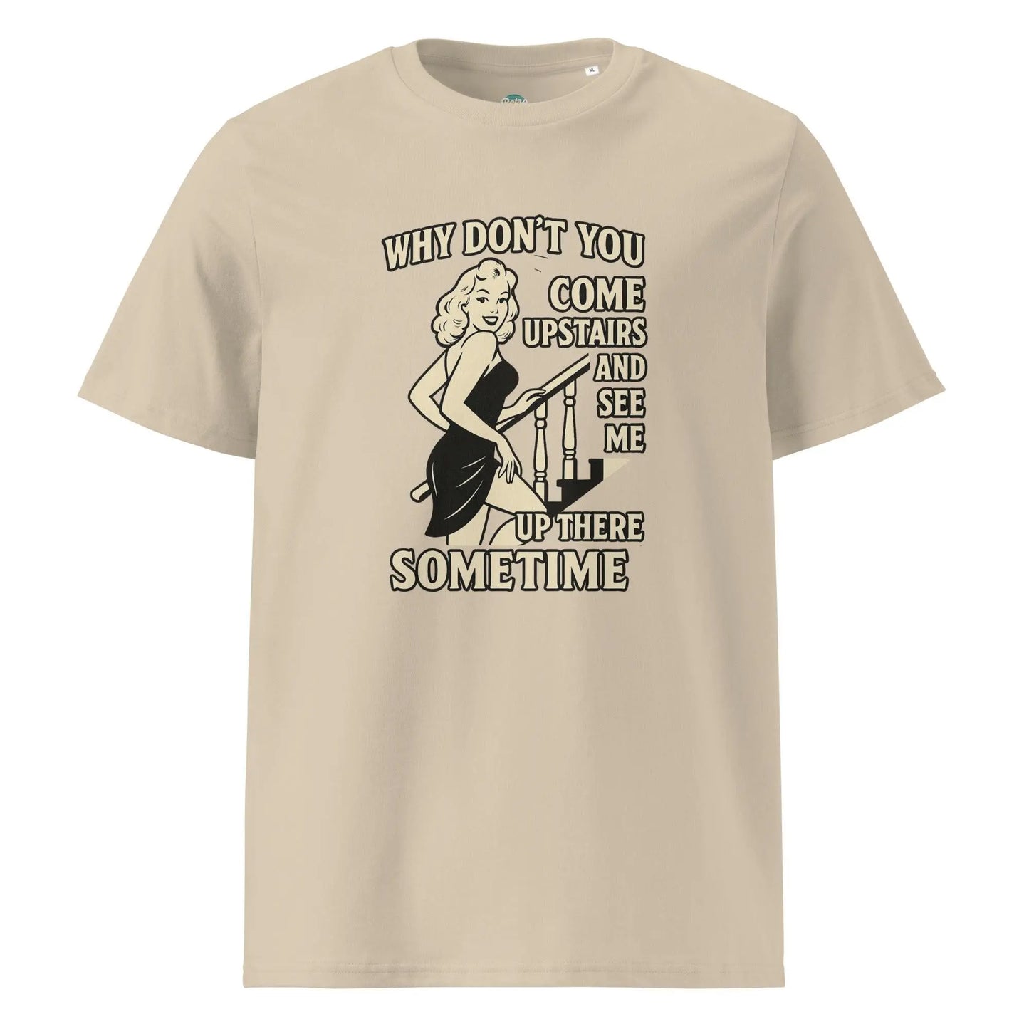 Come upstairs and see me - Organic Cotton T-Shirt by Stanley/Stella Tags: 100% Organic Cotton, funny, graphic, graphic tee, mae west, original, retro, shirt, vintage, vintage vibe RetroSplendor Apparel