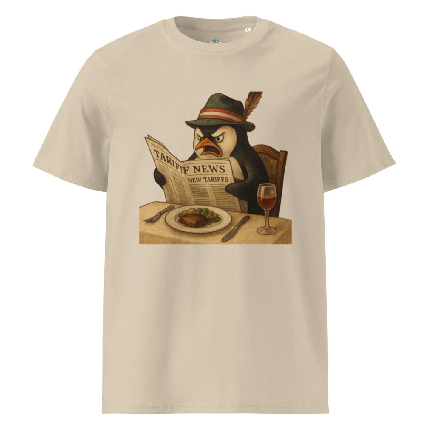 Penguin Tariffs - organic cotton t-shirt by Stanley/Stella Tags: 100% Organic Cotton, graphic, graphic tee, original, penguin, political, retro, tariffs, vintage, vintage vibe RetroSplendor Apparel