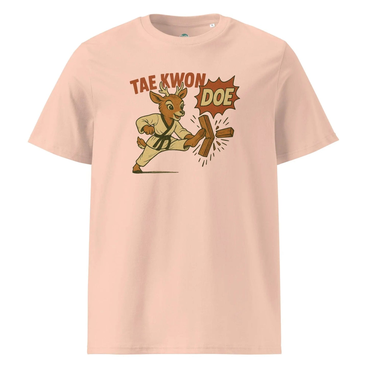 Tae-Kwon-Doe - organic cotton t-shirt by Stanley/Stella Tags: 100% Organic Cotton, deer, doe, funny, graphic, graphic tee, retro, shirt, taekwondo, vintage, vintage vibe RetroSplendor Apparel
