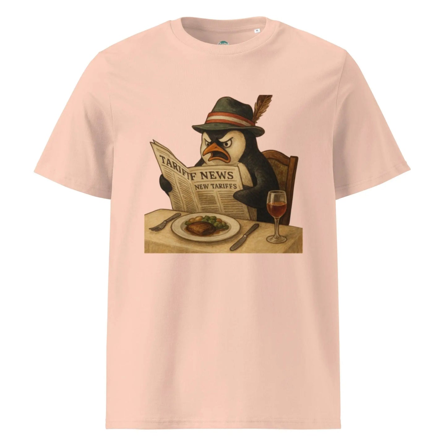 Penguin Tariffs - organic cotton t-shirt by Stanley/Stella Tags: 100% Organic Cotton, graphic, graphic tee, original, penguin, political, retro, tariffs, vintage, vintage vibe RetroSplendor Apparel