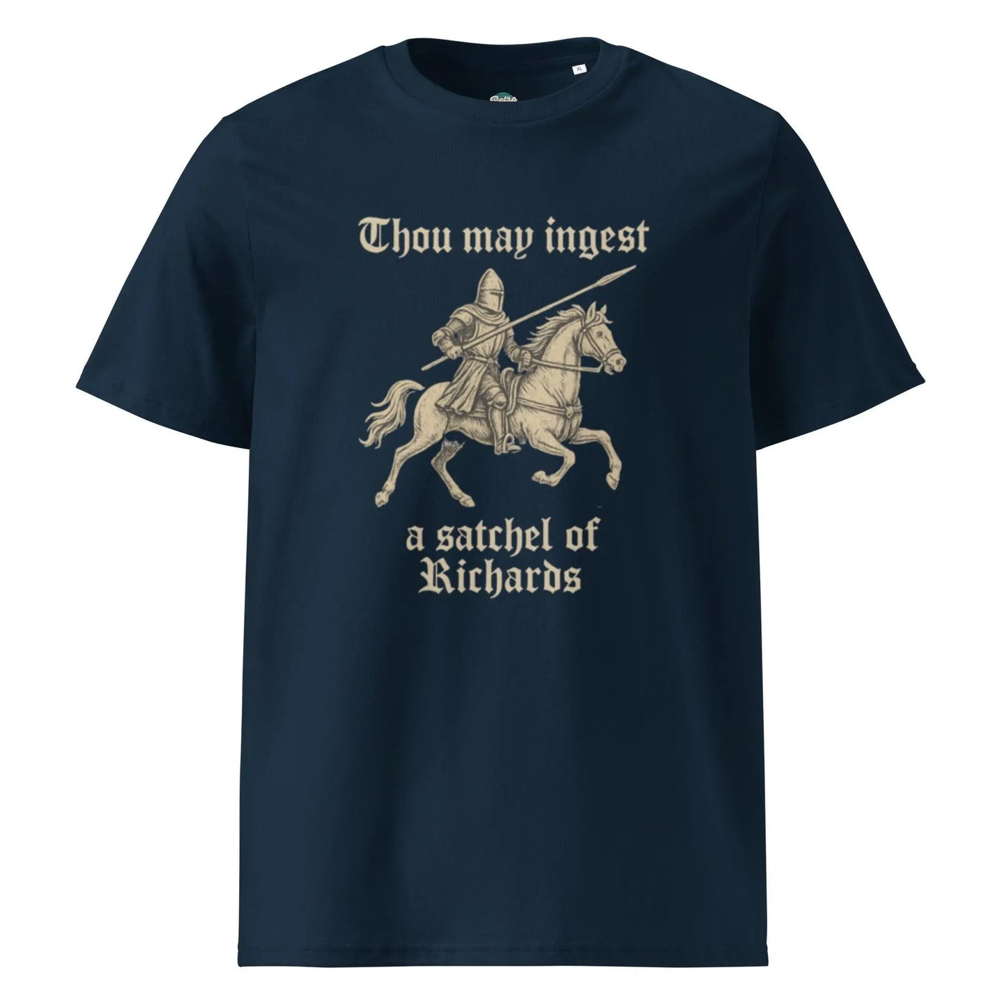 Satchel of Richards - organic cotton t-shirt by Stanley/Stella Tags: 100% Organic Cotton, funny, graphic, graphic tee, knight, medieval, original, retro, vintage, vintage vibe RetroSplendor Apparel