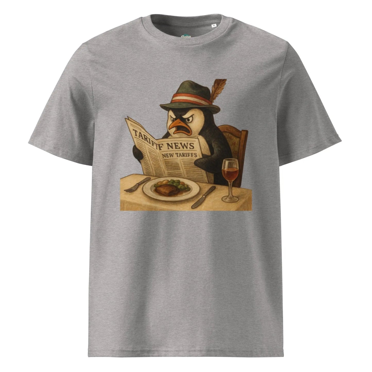 Penguin Tariffs - organic cotton t-shirt by Stanley/Stella Tags: 100% Organic Cotton, graphic, graphic tee, original, penguin, political, retro, tariffs, vintage, vintage vibe RetroSplendor Apparel