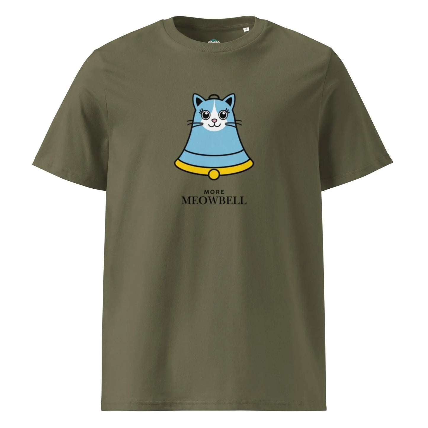 More Meowbell - organic cotton t-shirt by Stanley/Stella Tags: 100% Organic Cotton, cat, funny, graphic, graphic tee, meow, more cowbell, original, retro, shirt, vintage, vintage vibe RetroSplendor Apparel
