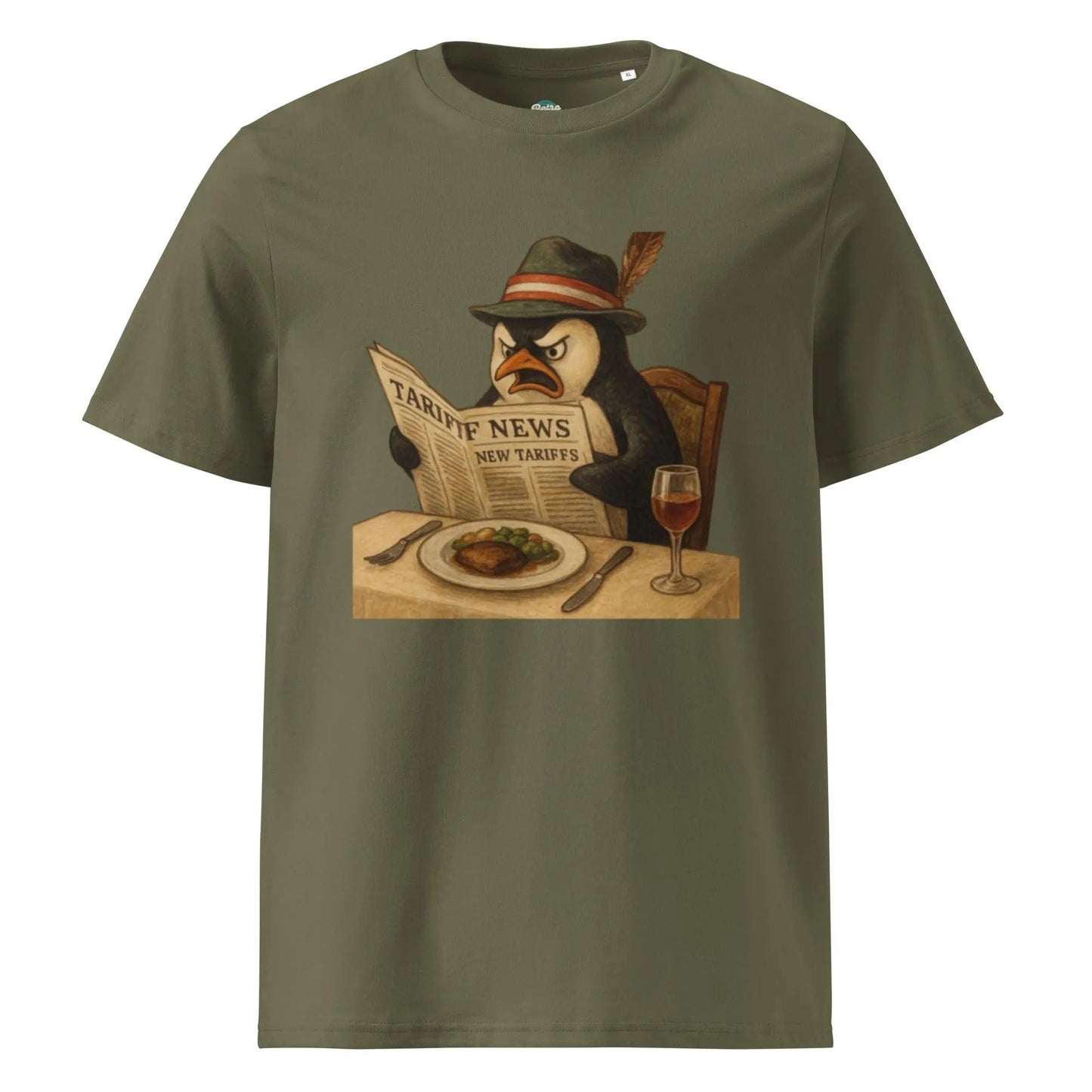 Penguin Tariffs - organic cotton t-shirt by Stanley/Stella Tags: 100% Organic Cotton, graphic, graphic tee, original, penguin, political, retro, tariffs, vintage, vintage vibe RetroSplendor Apparel