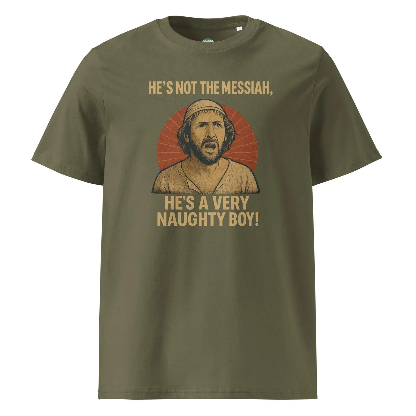 He's a Very Naughty Boy - organic cotton t-shirt - Retro Splendor