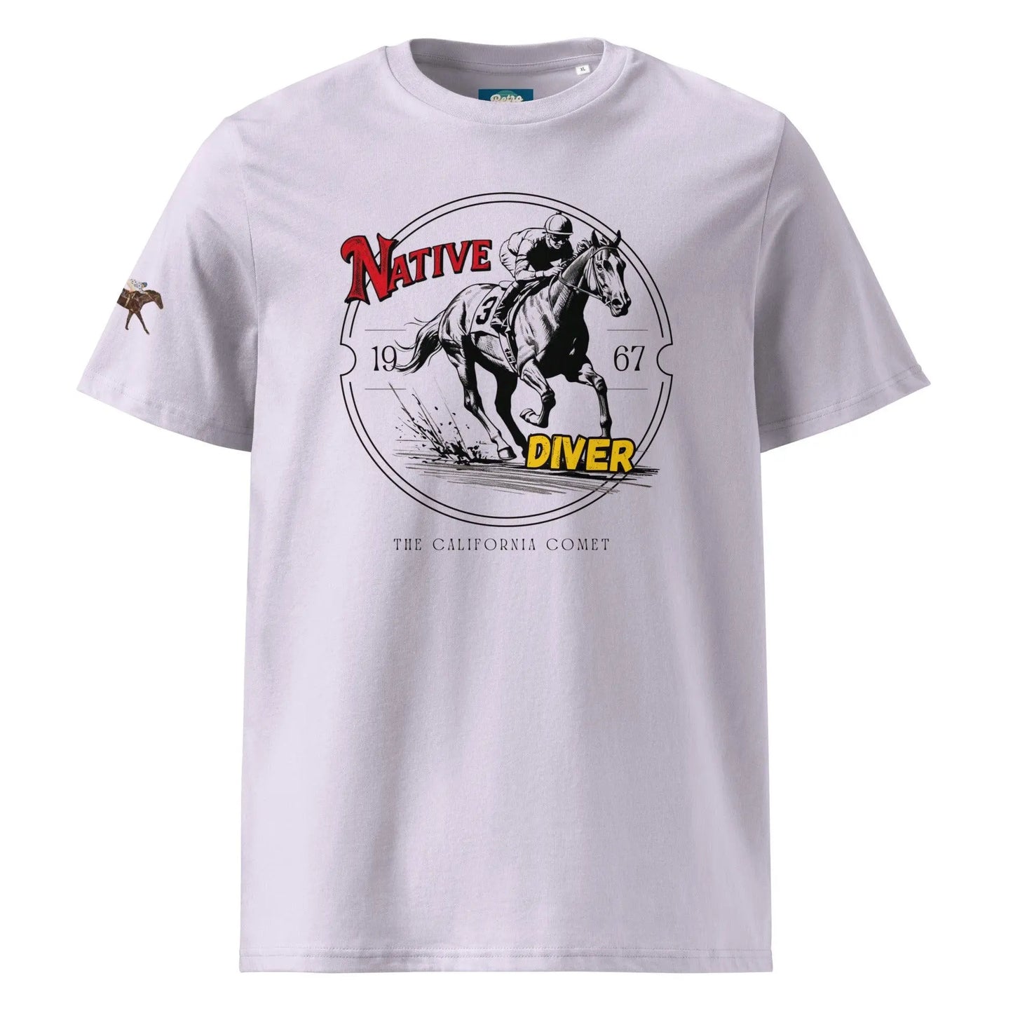 Native Diver - organic cotton t-shirt by Stanley/Stella Tags: 60s, graphic tee, horse, horse racing, native diver, original, retro, retrosplendor, shirt, splendor, t-shirt, unisex, vintage RetroSplendor Apparel