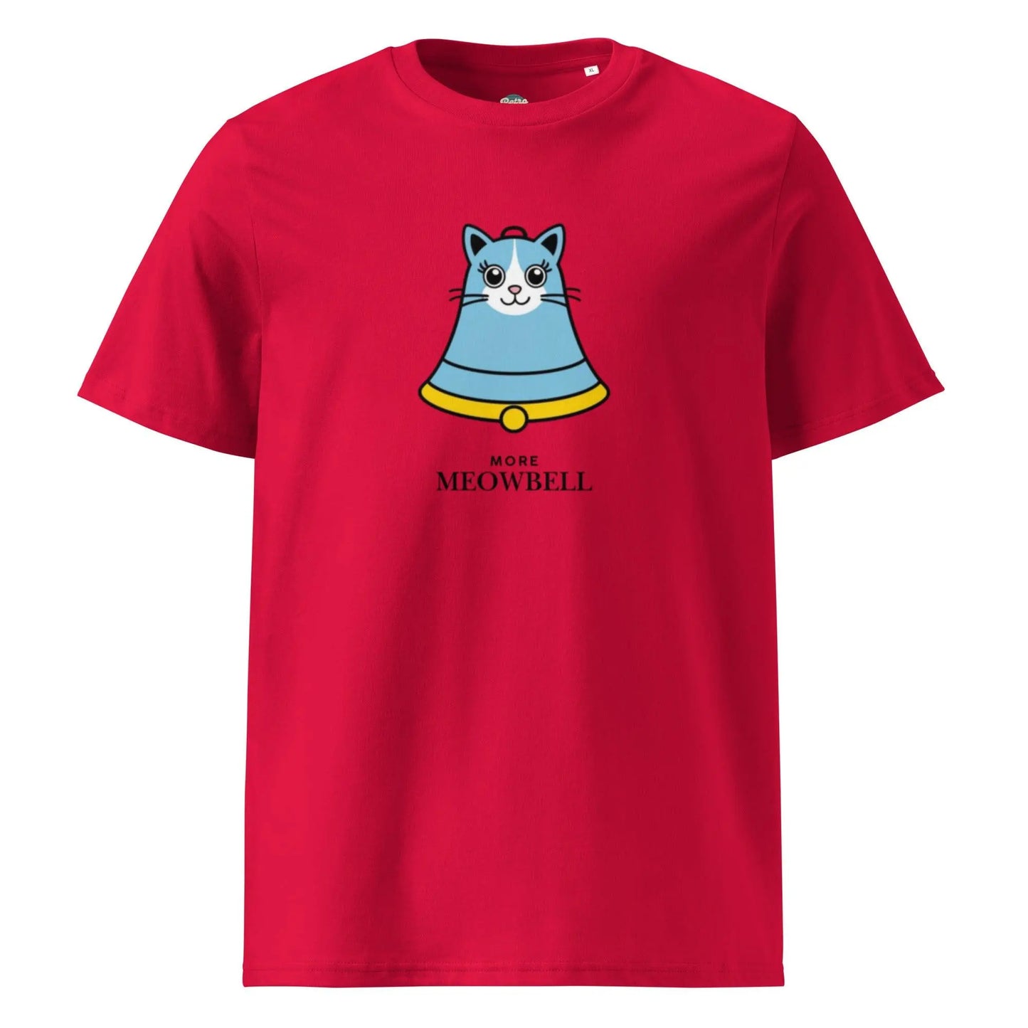 More Meowbell - organic cotton t-shirt by Stanley/Stella Tags: 100% Organic Cotton, cat, funny, graphic, graphic tee, meow, more cowbell, original, retro, shirt, vintage, vintage vibe RetroSplendor Apparel