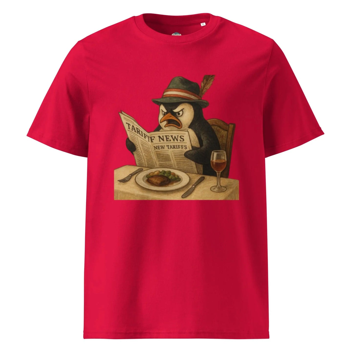 Penguin Tariffs - organic cotton t-shirt by Stanley/Stella Tags: 100% Organic Cotton, graphic, graphic tee, original, penguin, political, retro, tariffs, vintage, vintage vibe RetroSplendor Apparel