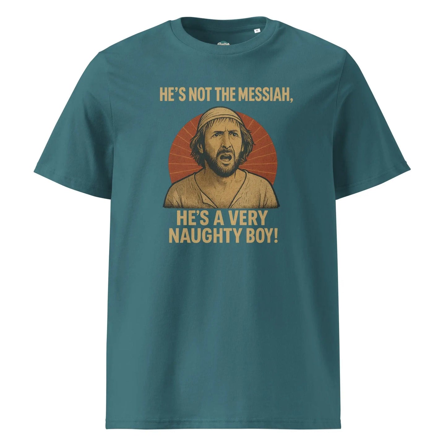 He's a Very Naughty Boy - organic cotton t-shirt - Retro Splendor