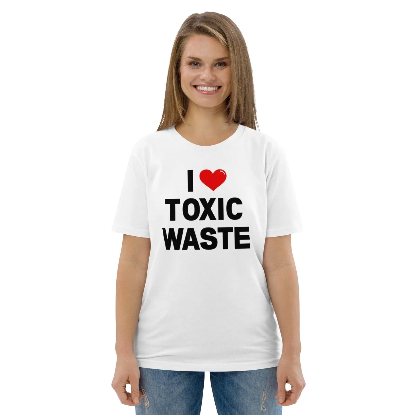 I Love Toxic Waste - Real Genius organic cotton t-shirt – Shirt by Stanley/Stella Tags: 100% organic cotton, 80s, movie, Real Genius, retro, slogan, tee, Val Kilmer, vintage RetroSplendor Apparel