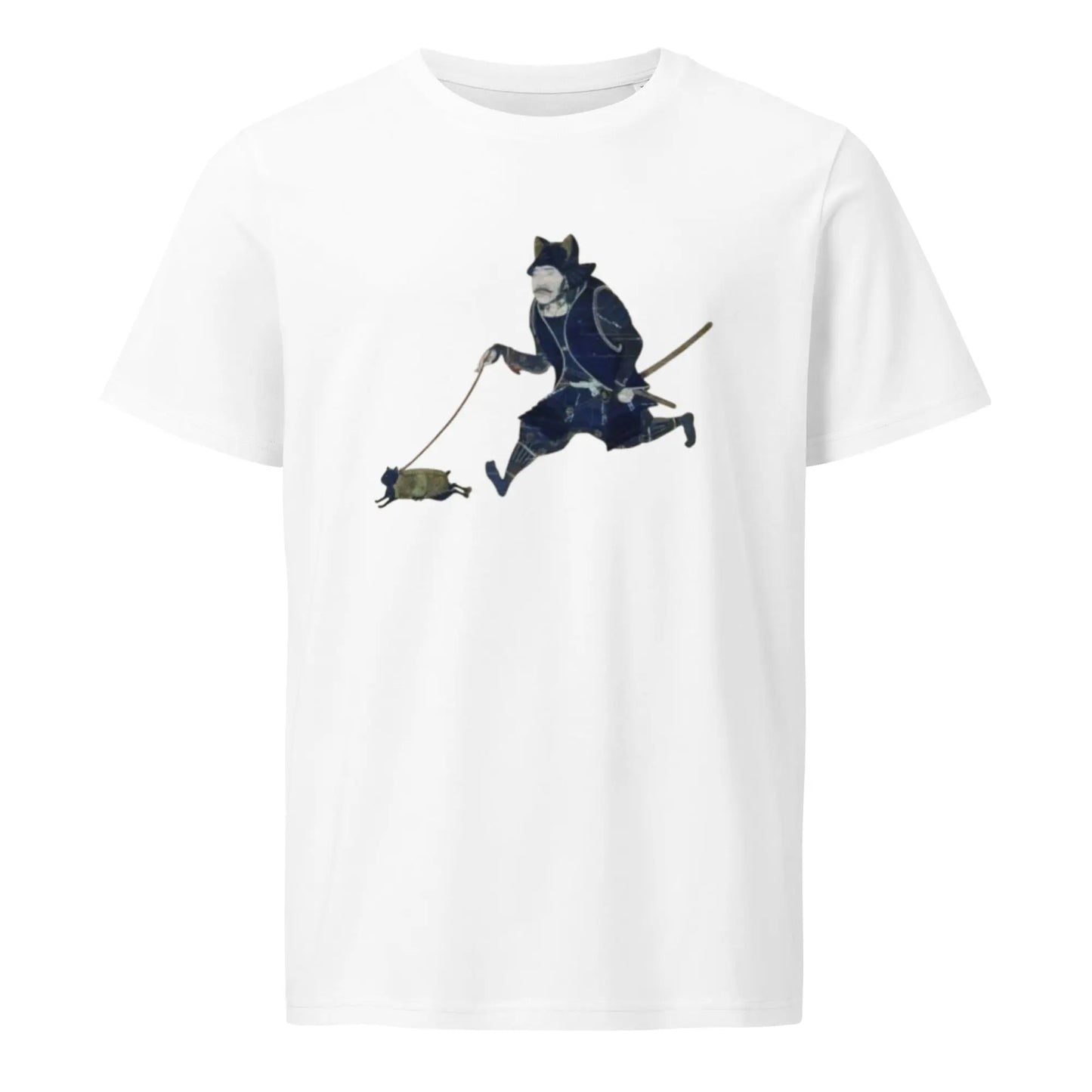 The Emperor and his cat - Unisex organic mid-light t-shirt by Retro Splendor Tags: cat design, ethical fashion, mid-light t-shirt, organic cotton, unisex organic t-shirt RetroSplendor Apparel