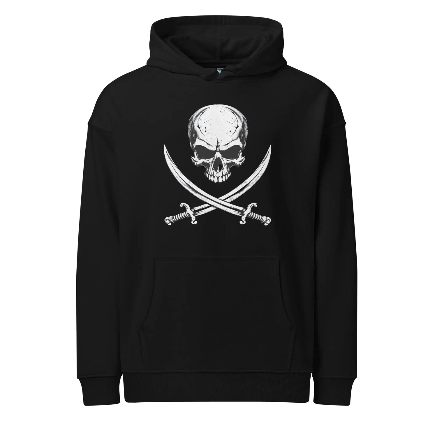 Doom Gate Skull - organic relaxed hoodie by Stanley/Stella Tags: cross bones, graphic tee, hoodie, organic cotton, original, Printful, retro, shirt, skull, sweatshirt, t-shirt, unisex, vintage RetroSplendor Apparel