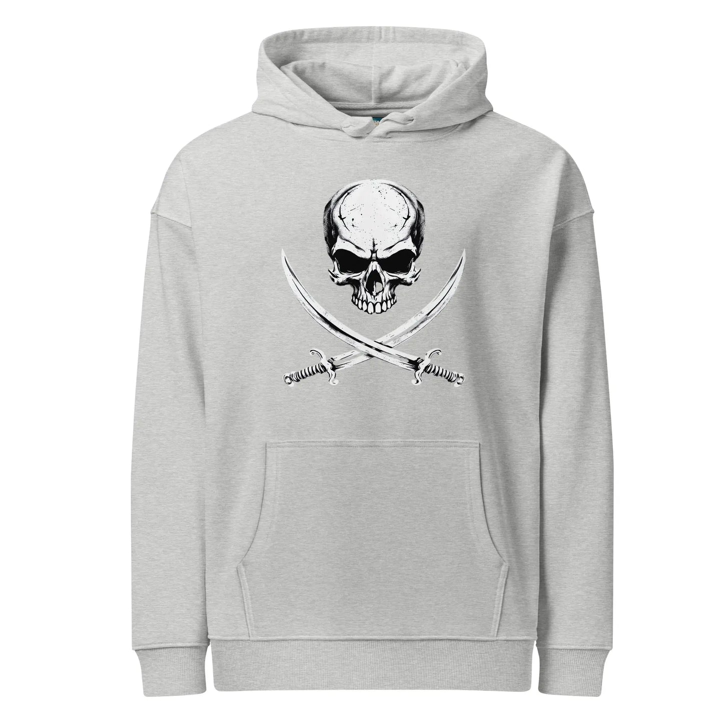 Doom Gate Skull - organic relaxed hoodie by Stanley/Stella Tags: cross bones, graphic tee, hoodie, organic cotton, original, Printful, retro, shirt, skull, sweatshirt, t-shirt, unisex, vintage RetroSplendor Apparel