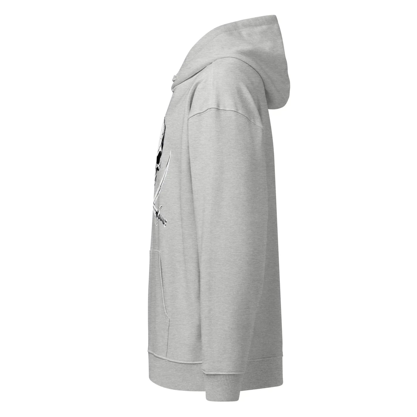 Doom Gate Skull - organic relaxed hoodie by Stanley/Stella Tags: cross bones, graphic tee, hoodie, organic cotton, original, Printful, retro, shirt, skull, sweatshirt, t-shirt, unisex, vintage RetroSplendor Apparel