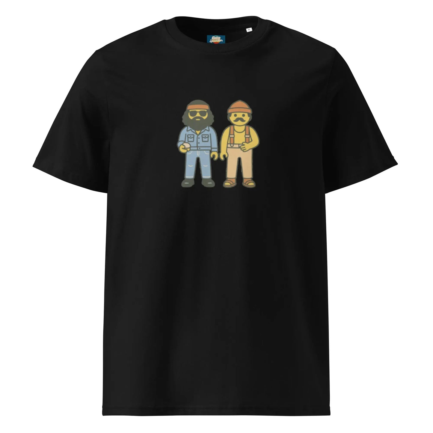 Cheech and Chong - organic ribbed neck t-shirt by Stanley/Stella Tags: 70s, cheech and chong, cute, movie, organic cotton, original, playschool, Printful, retro, retrosplendor, t-shirt, vintage vibe RetroSplendor Apparel