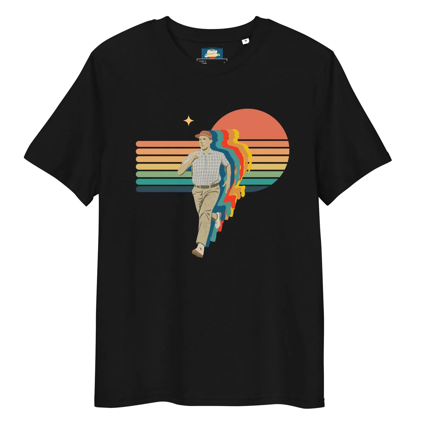 Run Forrest! - Unisex organic ribbed neck t-shirt by Stanley/Stella Tags: 90s, forrest gump, graphic, men, original, Printful, retro, run, running, shirt, tee, unisex, vintage, women RetroSplendor Apparel