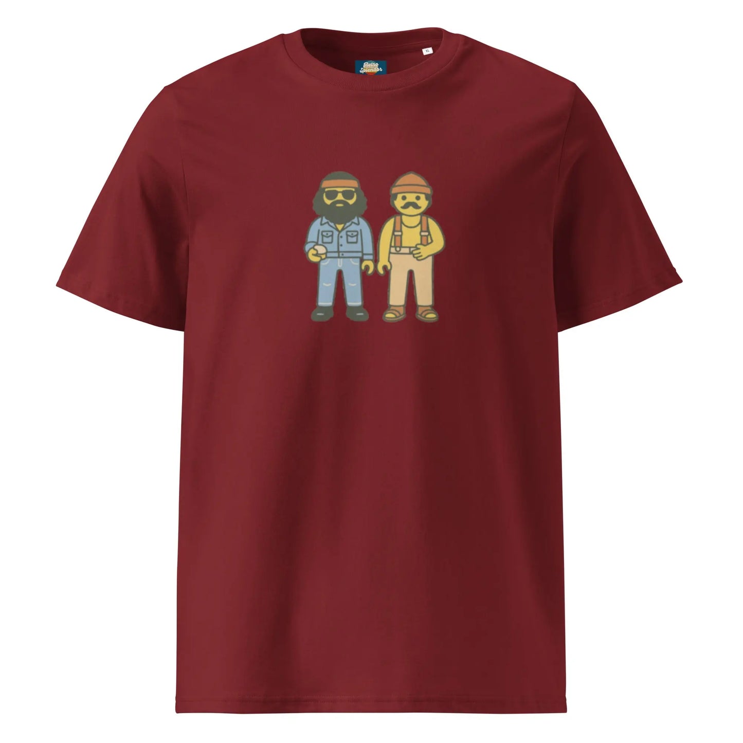 Cheech and Chong - organic ribbed neck t-shirt by Stanley/Stella Tags: 70s, cheech and chong, cute, movie, organic cotton, original, playschool, Printful, retro, retrosplendor, t-shirt, vintage vibe RetroSplendor Apparel