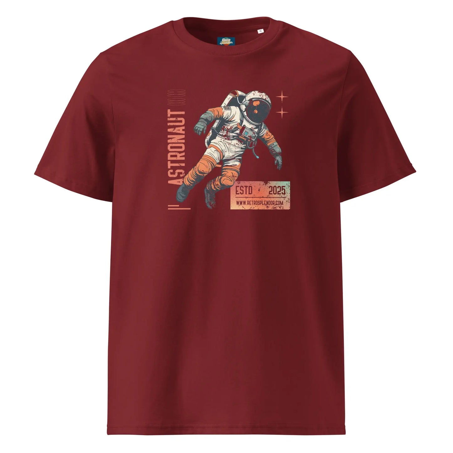 Astronaut - Distressed Unisex organic ribbed neck t-shirt by Stanley/Stella Tags: astronaut, graphic tee, original, Printful, retro, science, shirt, space, tee, vintage RetroSplendor Apparel