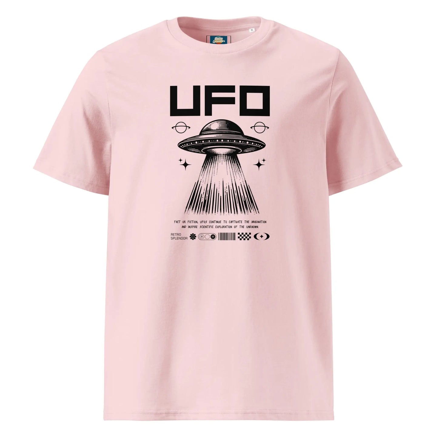 UFO - Unisex organic ribbed neck t-shirt by Stanley/Stella Tags: graphic, men, original, Printful, retro, tee, ufo, unisex, vintage, women RetroSplendor Apparel