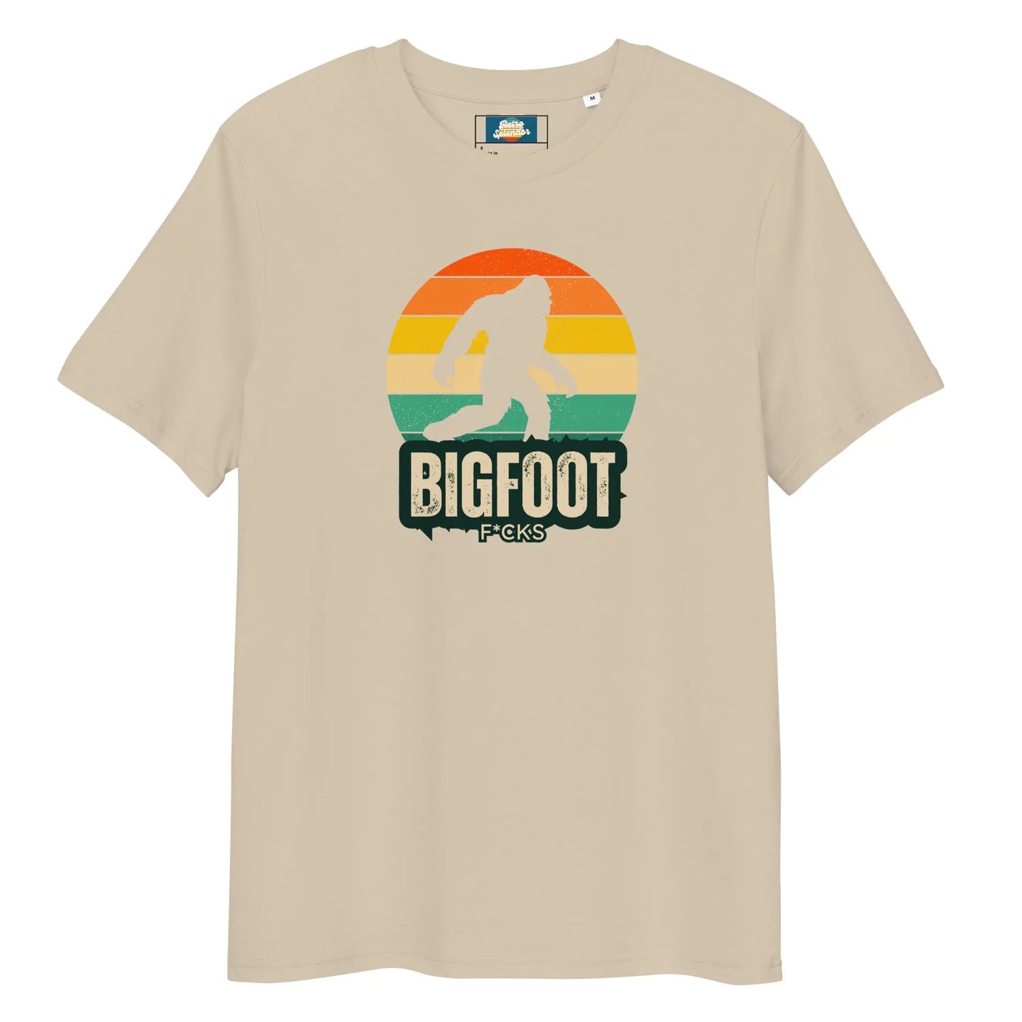 Bigfoot F*cks - Unisex organic ribbed neck t-shirt by Stanley/Stella Tags: bigfoot, cool, funny, graphic, men, original, Printful, retro, tee, unisex, vintage, women RetroSplendor Apparel