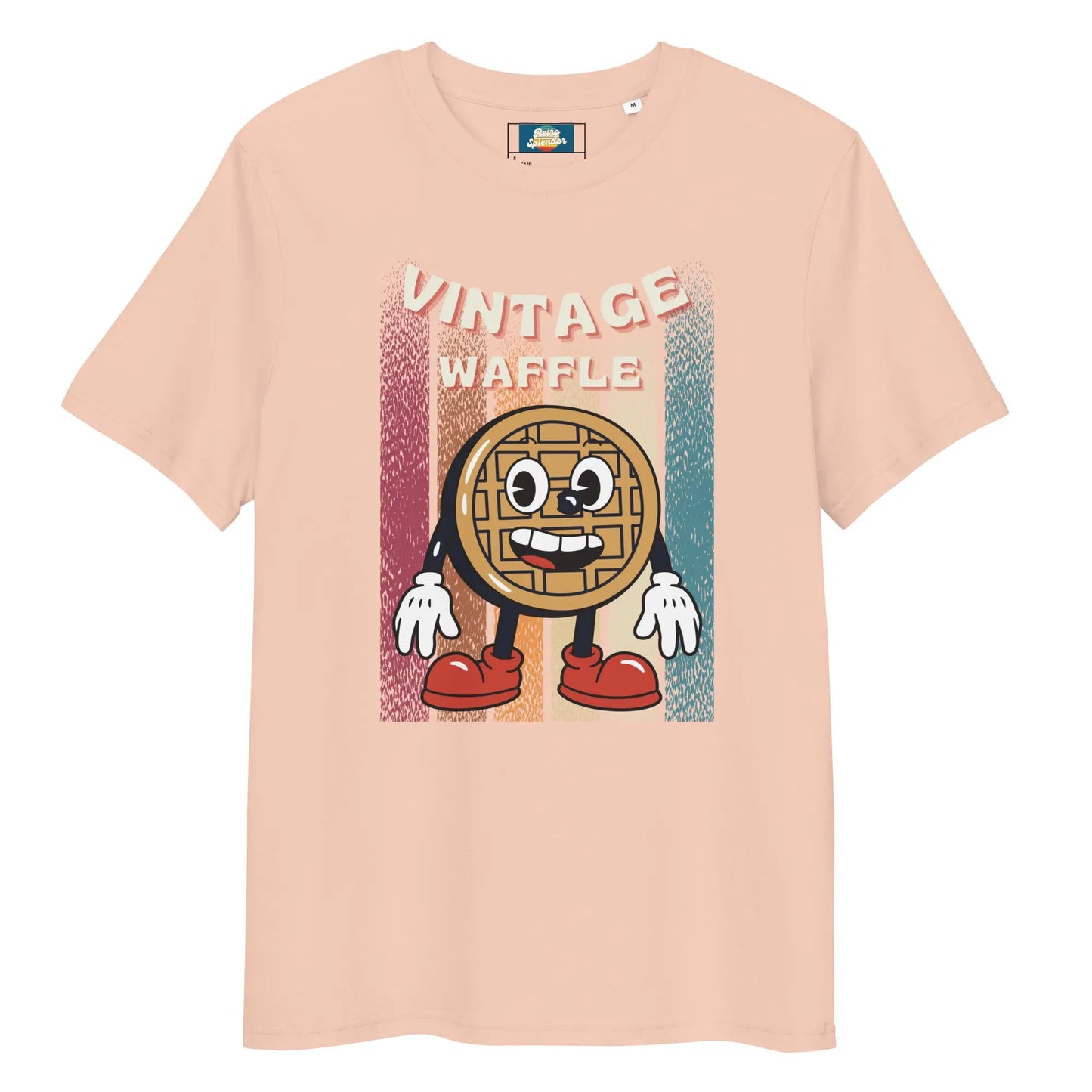 Waffleman - Unisex organic ribbed neck t-shirt by Stanley/Stella Tags: graphic, men, original, Printful, retro, shirt, tee, unisex, vintage, waffle, women RetroSplendor Apparel