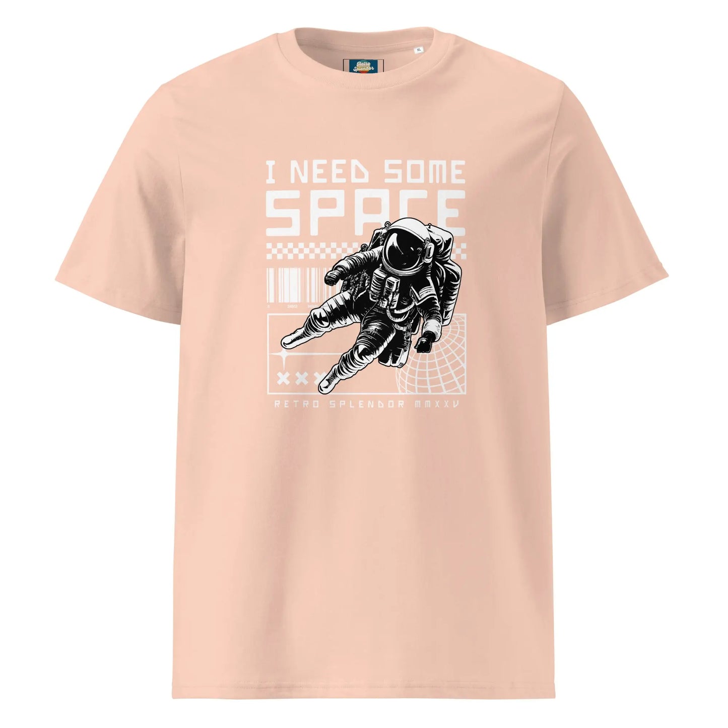 I Need Some Space - Unisex organic ribbed neck t-shirt by Stanley/Stella Tags: astronaut, cool, graphic, men, original, Printful, retro, space, tee, unisex, vintage, women, Y2k RetroSplendor Apparel