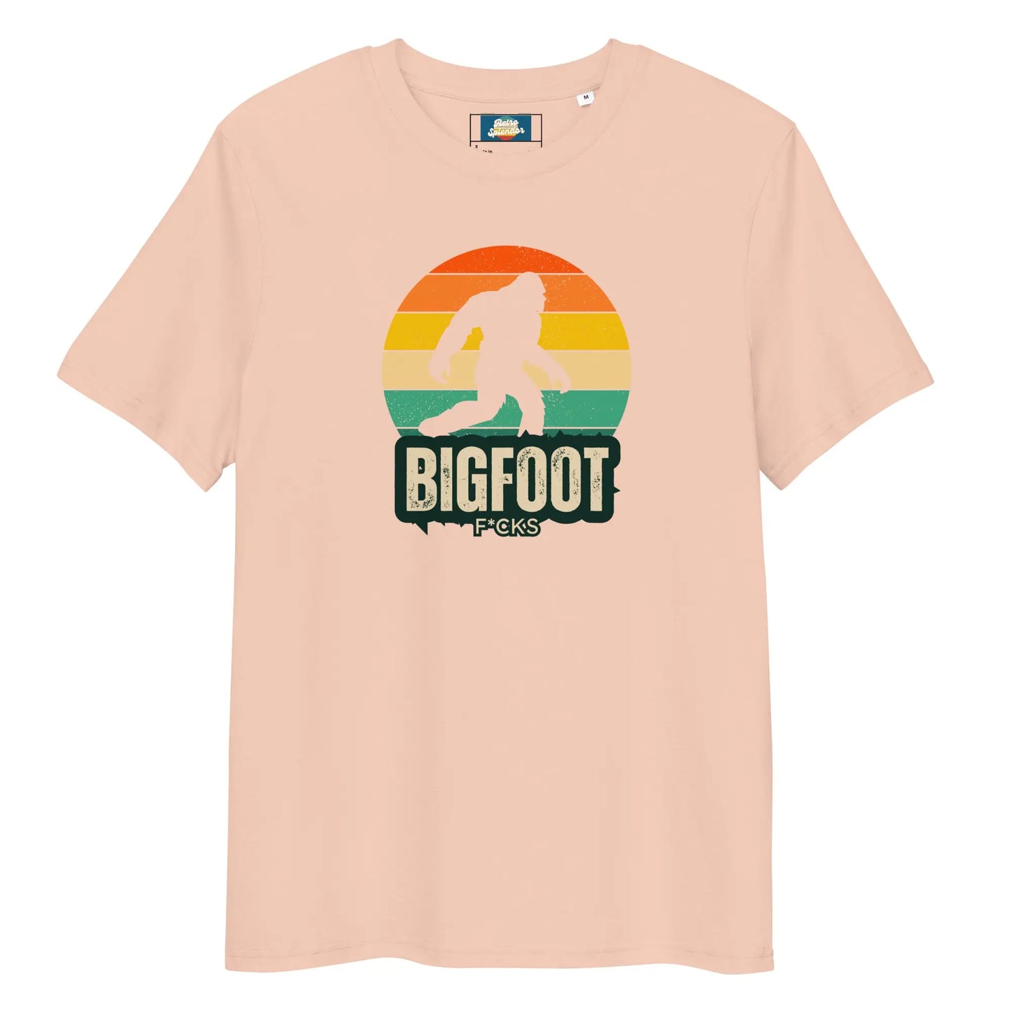 Bigfoot F*cks - Unisex organic ribbed neck t-shirt by Stanley/Stella Tags: bigfoot, cool, funny, graphic, men, original, Printful, retro, tee, unisex, vintage, women RetroSplendor Apparel