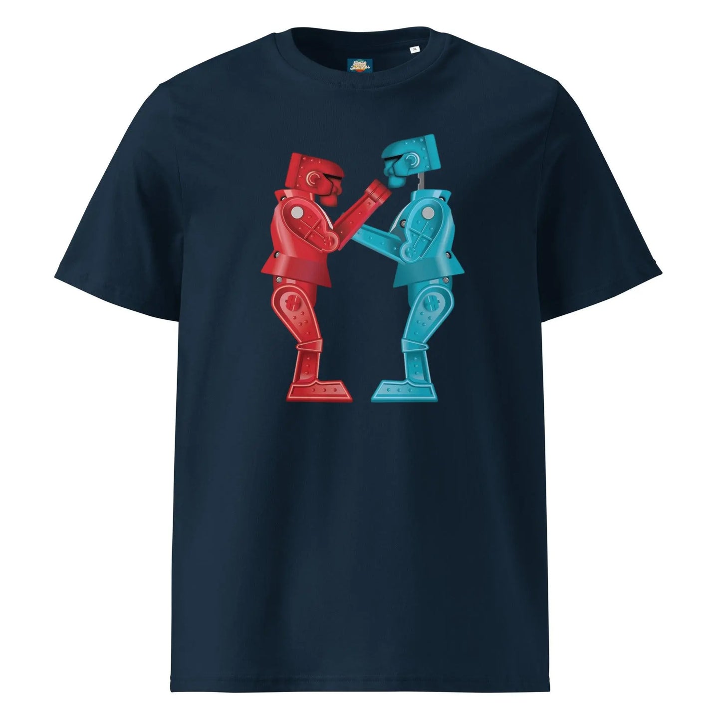 Rock 'em Sock 'em - Unisex organic ribbed neck t-shirt by Stanley/Stella Tags: 80s, boxing, graphic tee, retro, retrosplendor, robots, shirt, splendor, t-shirt, toys, unisex, vintage RetroSplendor Apparel