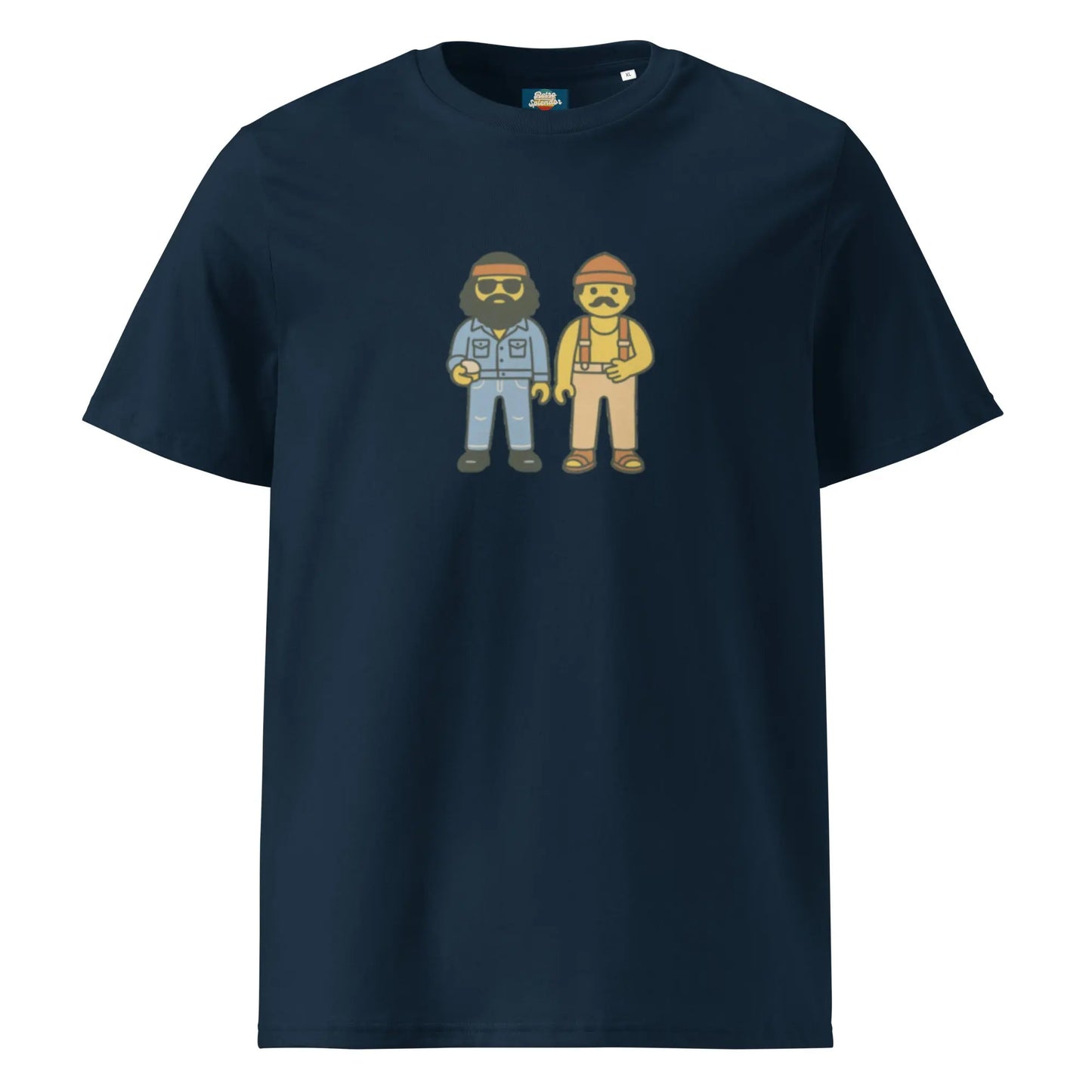 Cheech and Chong - organic ribbed neck t-shirt by Stanley/Stella Tags: 70s, cheech and chong, cute, movie, organic cotton, original, playschool, Printful, retro, retrosplendor, t-shirt, vintage vibe RetroSplendor Apparel