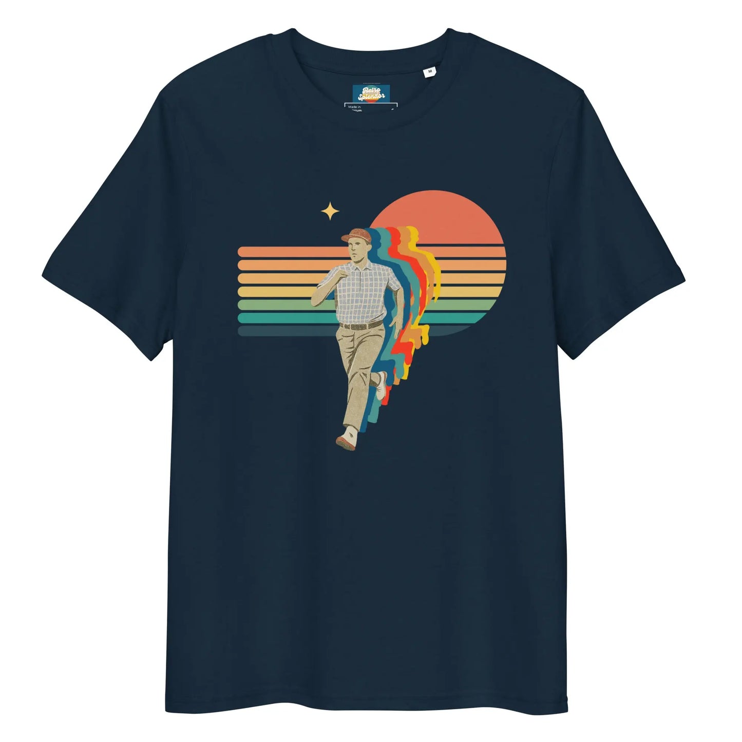 Run Forrest! - Unisex organic ribbed neck t-shirt by Stanley/Stella Tags: 90s, forrest gump, graphic, men, original, Printful, retro, run, running, shirt, tee, unisex, vintage, women RetroSplendor Apparel