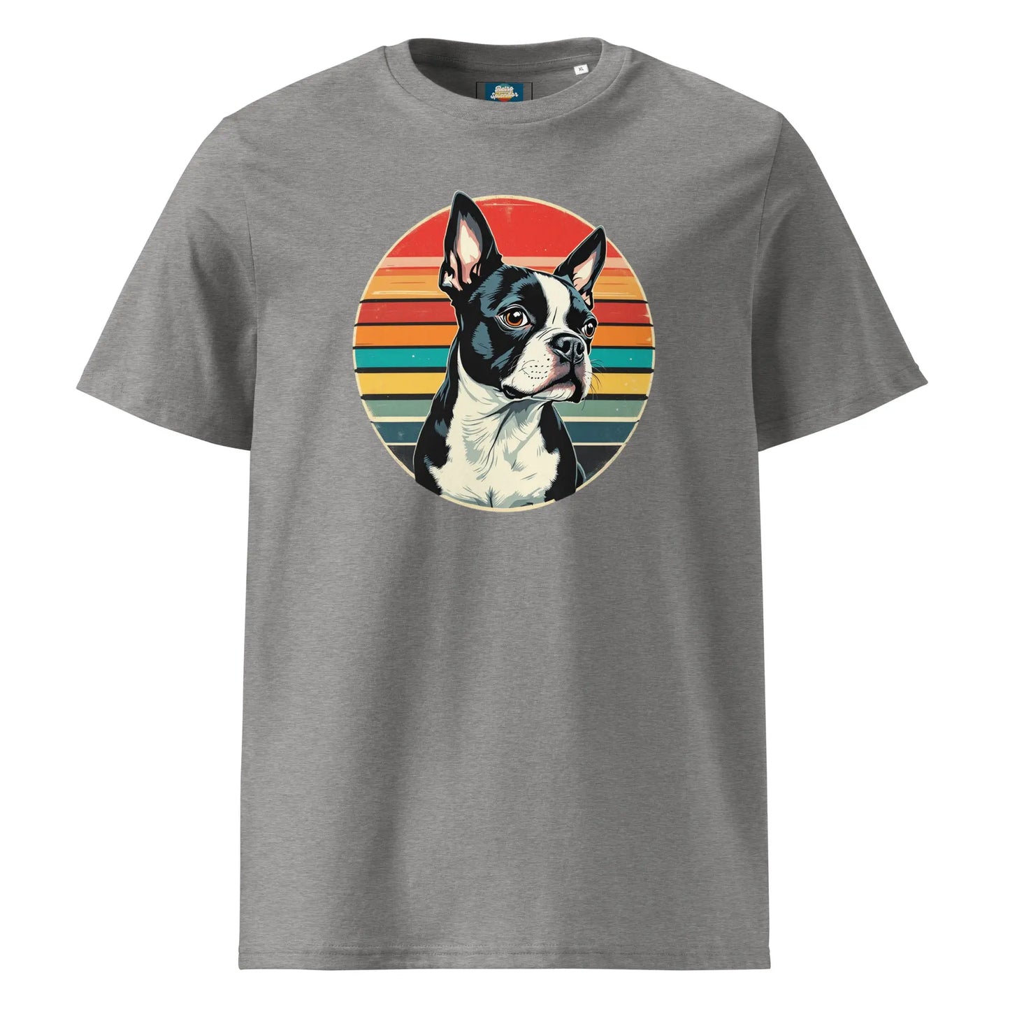 The Young Gentleman - Boston Terrier organic ribbed neck t-shirt by Stanley/Stella Tags: boston terrier, dog, original, portrait, Printful, retro, shirt, t-shirt, unisex, vintage RetroSplendor Apparel