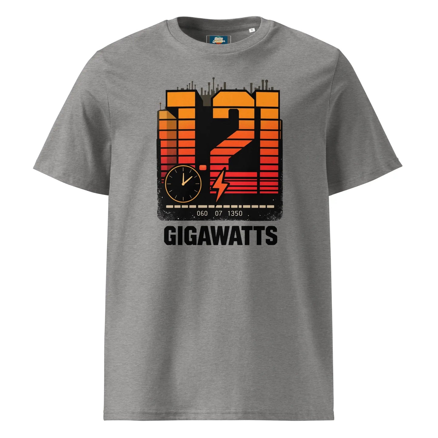 1.21 Gigawatts! - organic ribbed neck t-shirt by Stanley/Stella Tags: 80s, back to the future, movie, original, Printful, retro, shirt, t-shirt, unisex, vintage RetroSplendor Apparel