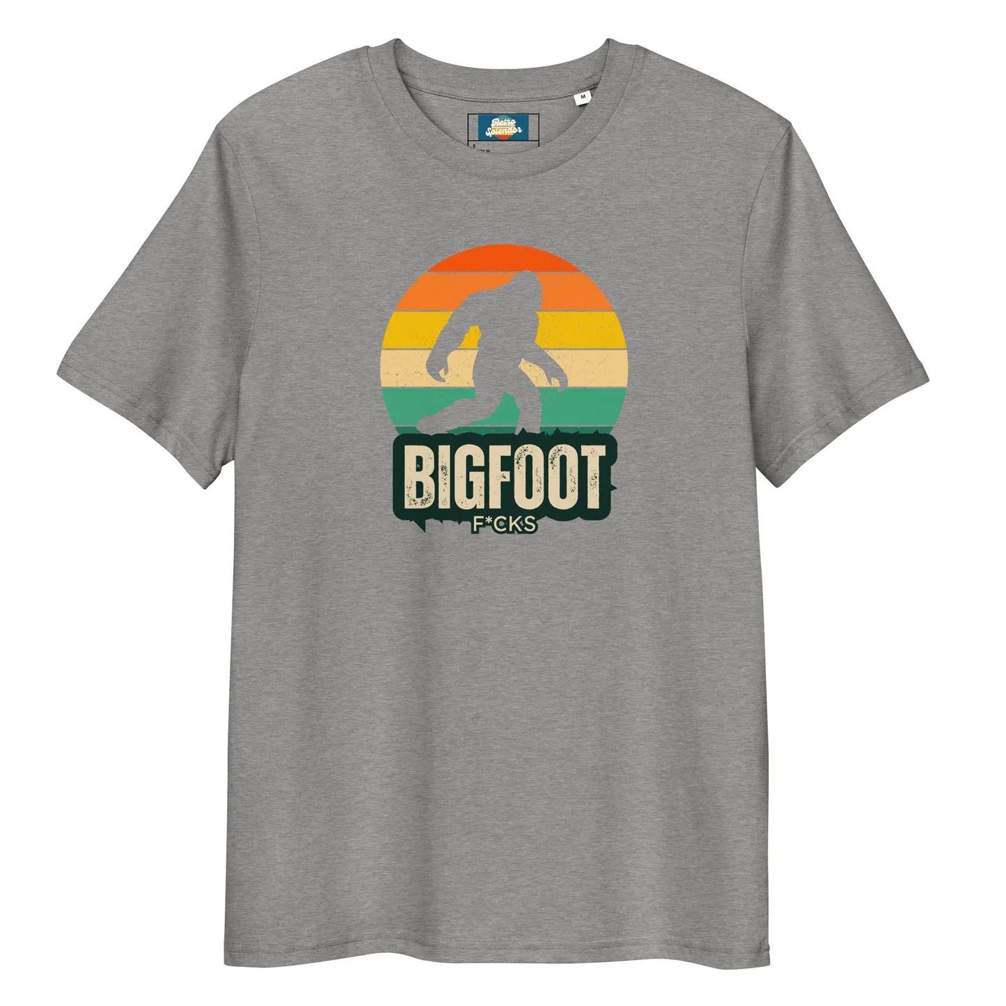 Bigfoot F*cks - Unisex organic ribbed neck t-shirt by Stanley/Stella Tags: bigfoot, cool, funny, graphic, men, original, Printful, retro, tee, unisex, vintage, women RetroSplendor Apparel