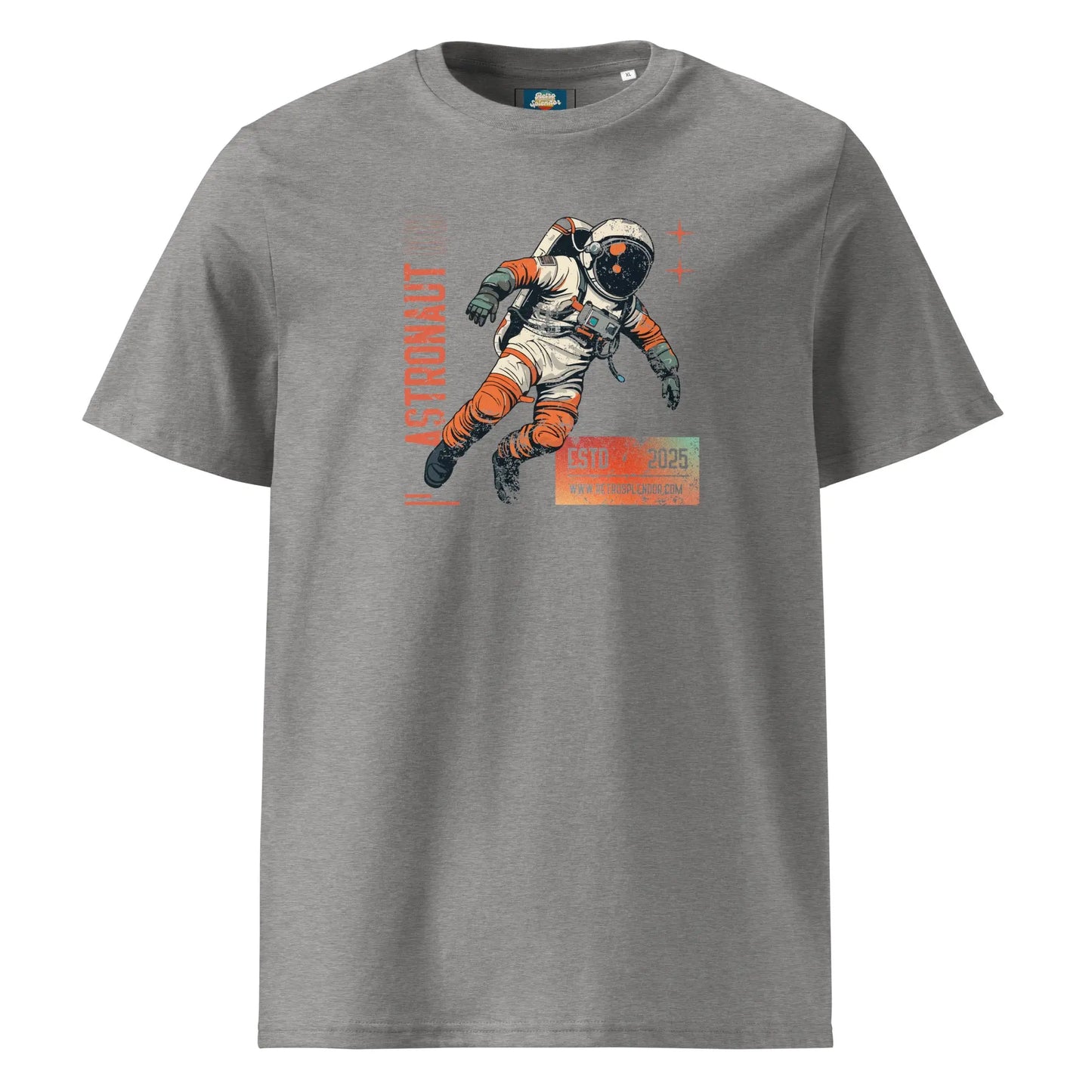 Astronaut - Distressed Unisex organic ribbed neck t-shirt by Stanley/Stella Tags: astronaut, graphic tee, original, Printful, retro, science, shirt, space, tee, vintage RetroSplendor Apparel
