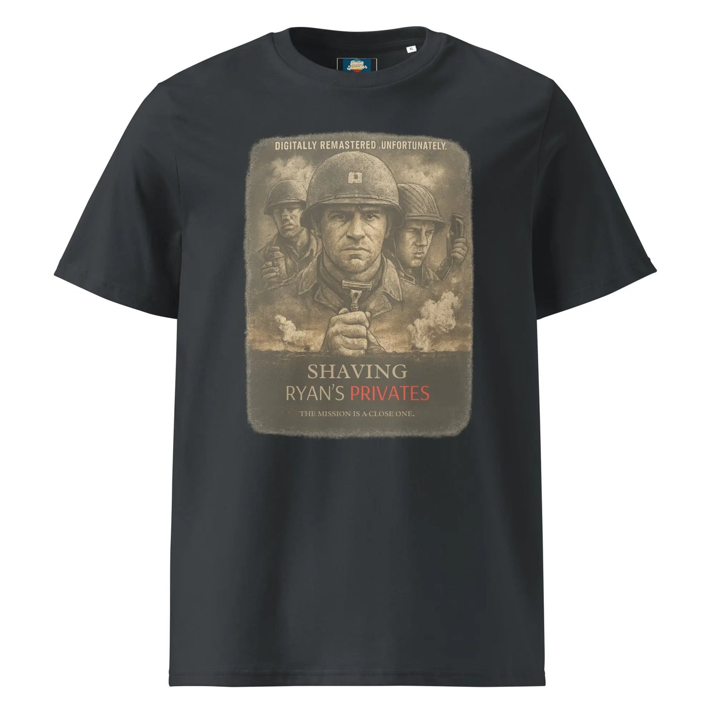 Shaving Ryan's Privates - Organic Ribbed Neck T-Shirt by Stanley/Stella Tags: comfortable clothing, ethical apparel, organic t-shirt, ribbed neck, sustainable fashion RetroSplendor Apparel