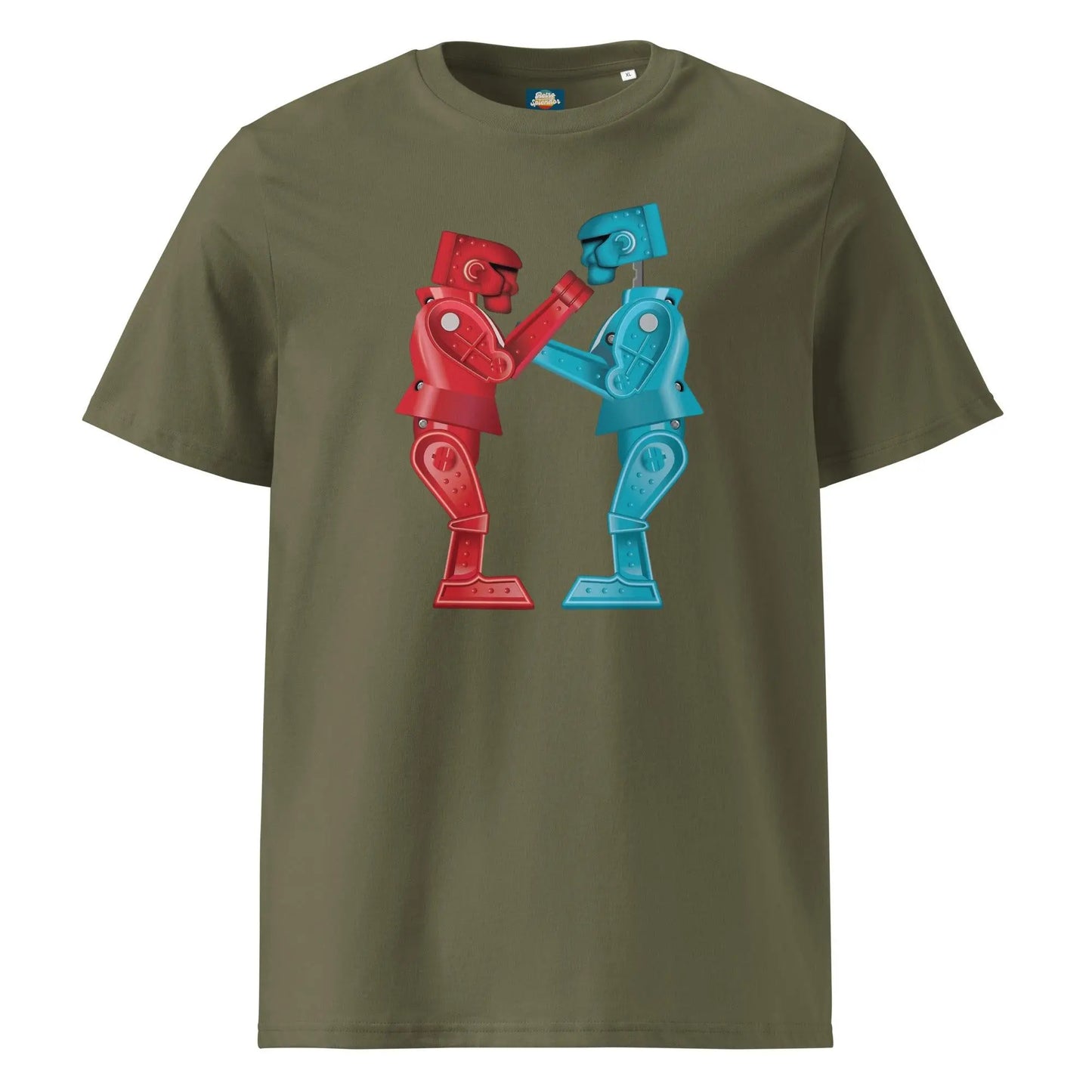 Rock 'em Sock 'em - Unisex organic ribbed neck t-shirt by Stanley/Stella Tags: 80s, boxing, graphic tee, retro, retrosplendor, robots, shirt, splendor, t-shirt, toys, unisex, vintage RetroSplendor Apparel