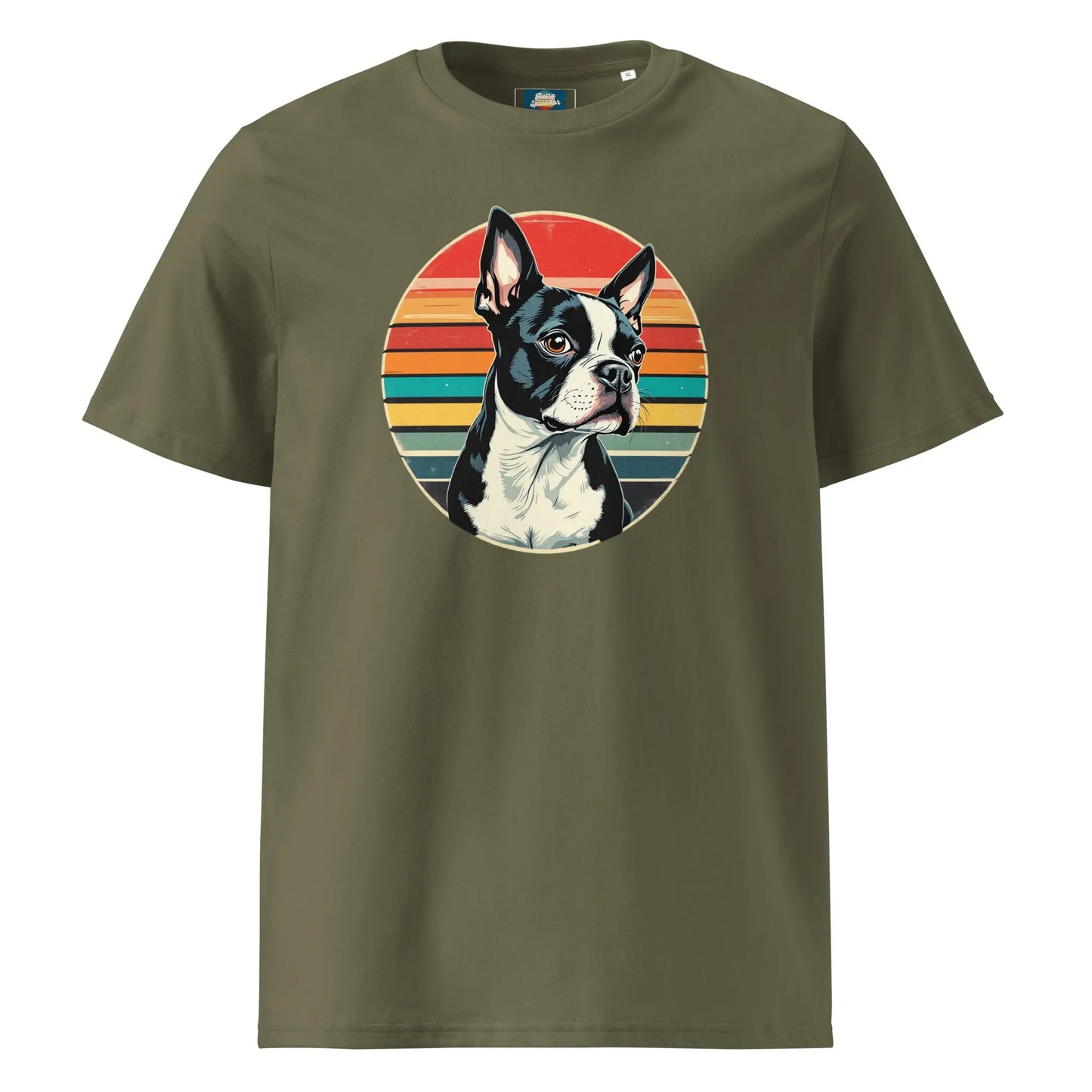 The Young Gentleman - Boston Terrier organic ribbed neck t-shirt by Stanley/Stella Tags: boston terrier, dog, original, portrait, Printful, retro, shirt, t-shirt, unisex, vintage RetroSplendor Apparel