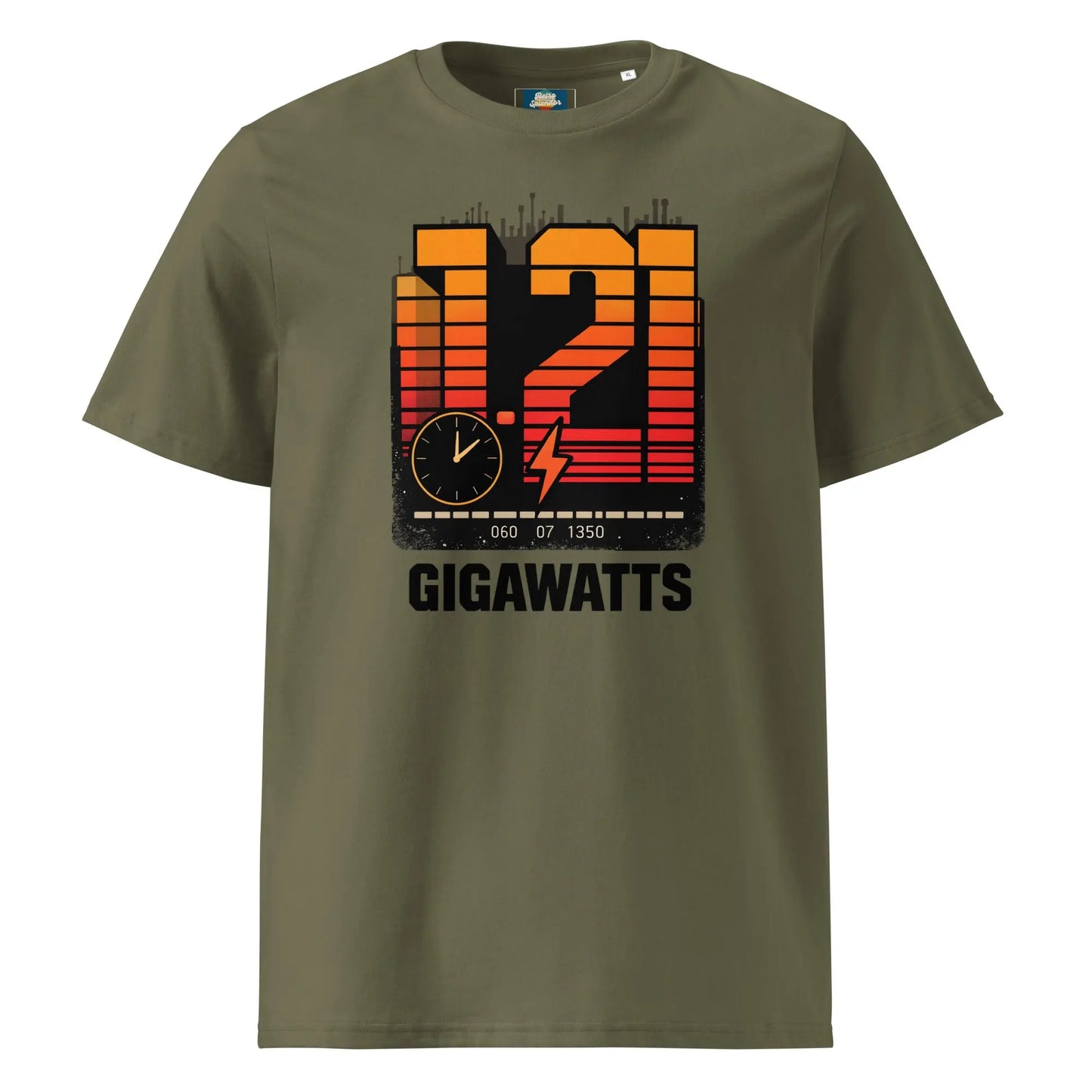 1.21 Gigawatts! - organic ribbed neck t-shirt by Stanley/Stella Tags: 80s, back to the future, movie, original, Printful, retro, shirt, t-shirt, unisex, vintage RetroSplendor Apparel