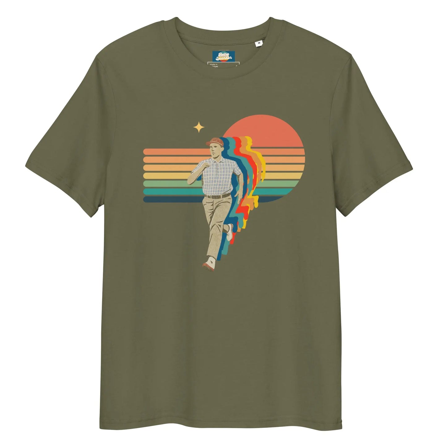 Run Forrest! - Unisex organic ribbed neck t-shirt by Stanley/Stella Tags: 90s, forrest gump, graphic, men, original, Printful, retro, run, running, shirt, tee, unisex, vintage, women RetroSplendor Apparel