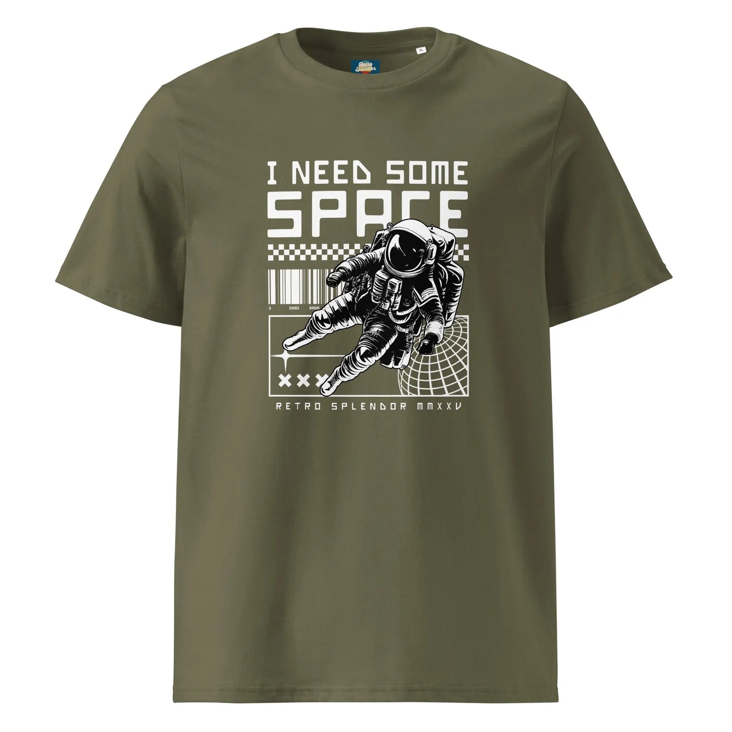 I Need Some Space - Unisex organic ribbed neck t-shirt by Stanley/Stella Tags: astronaut, cool, graphic, men, original, Printful, retro, space, tee, unisex, vintage, women, Y2k RetroSplendor Apparel