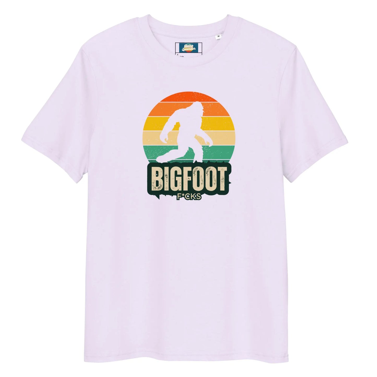 Bigfoot F*cks - Unisex organic ribbed neck t-shirt by Stanley/Stella Tags: bigfoot, cool, funny, graphic, men, original, Printful, retro, tee, unisex, vintage, women RetroSplendor Apparel
