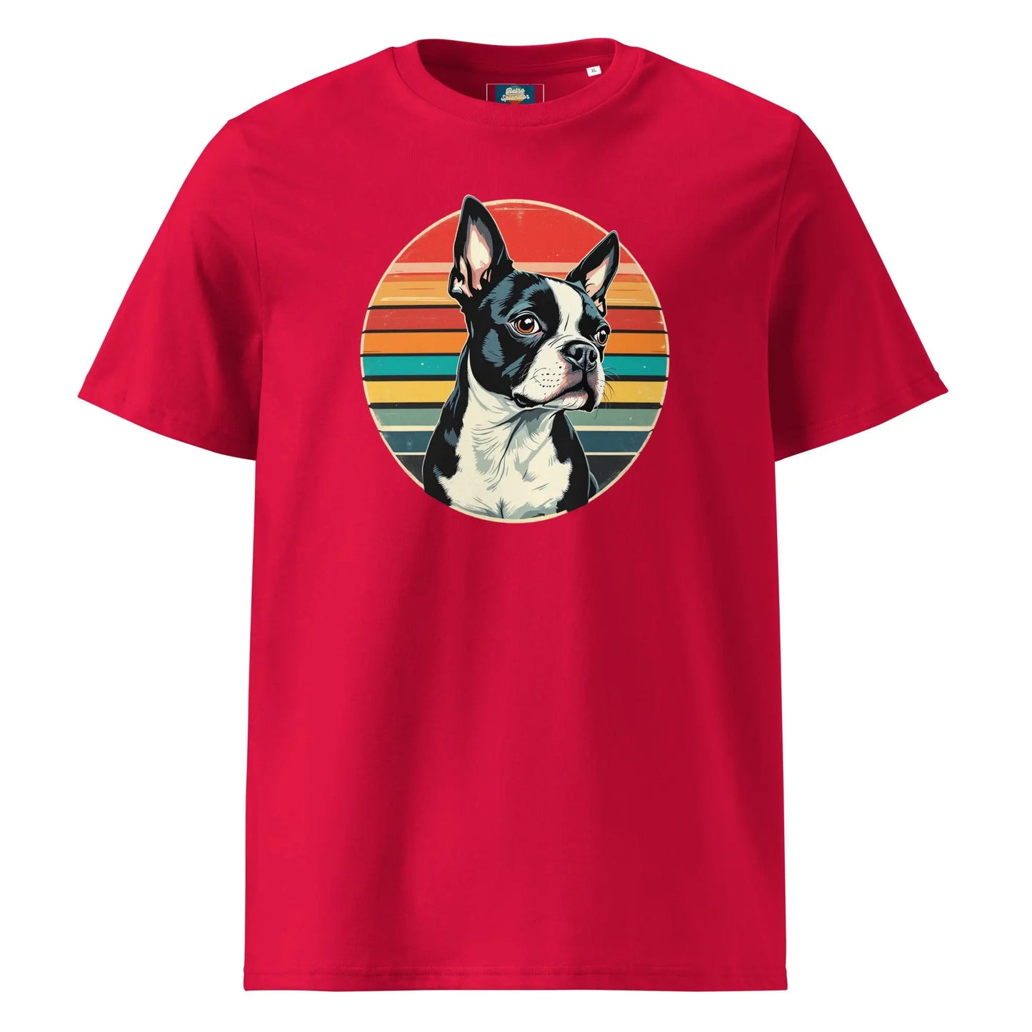 The Young Gentleman - Boston Terrier organic ribbed neck t-shirt by Stanley/Stella Tags: boston terrier, dog, original, portrait, Printful, retro, shirt, t-shirt, unisex, vintage RetroSplendor Apparel