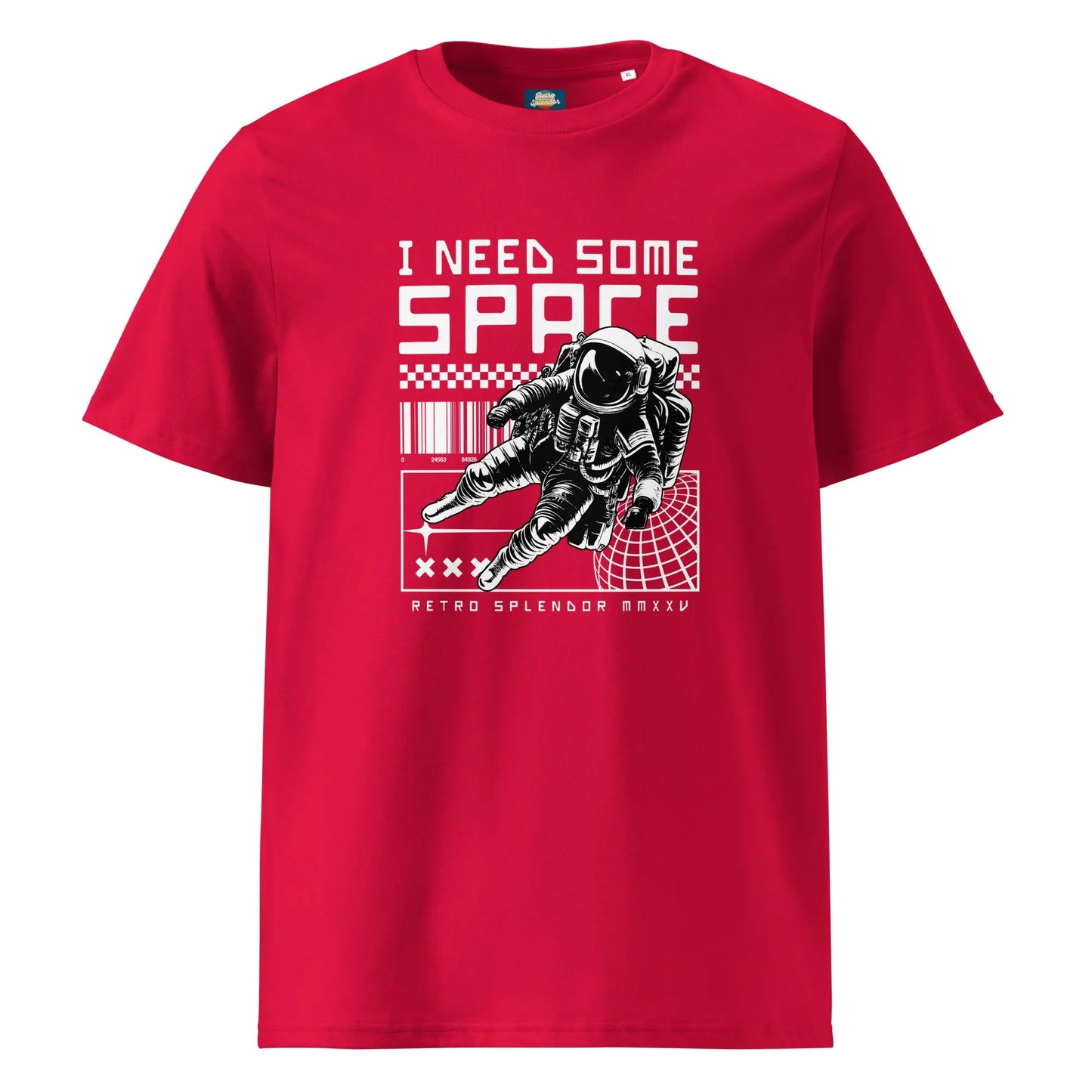 I Need Some Space - Unisex organic ribbed neck t-shirt by Stanley/Stella Tags: astronaut, cool, graphic, men, original, Printful, retro, space, tee, unisex, vintage, women, Y2k RetroSplendor Apparel