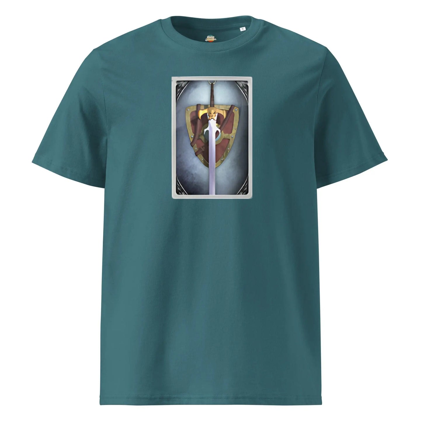 EQ Warrior - organic ribbed neck t-shirt by Stanley/Stella Tags: 90s, everquest, gaming, organic cotton, original, pc gaming, ruins of kunark, vintage, warrior RetroSplendor Apparel