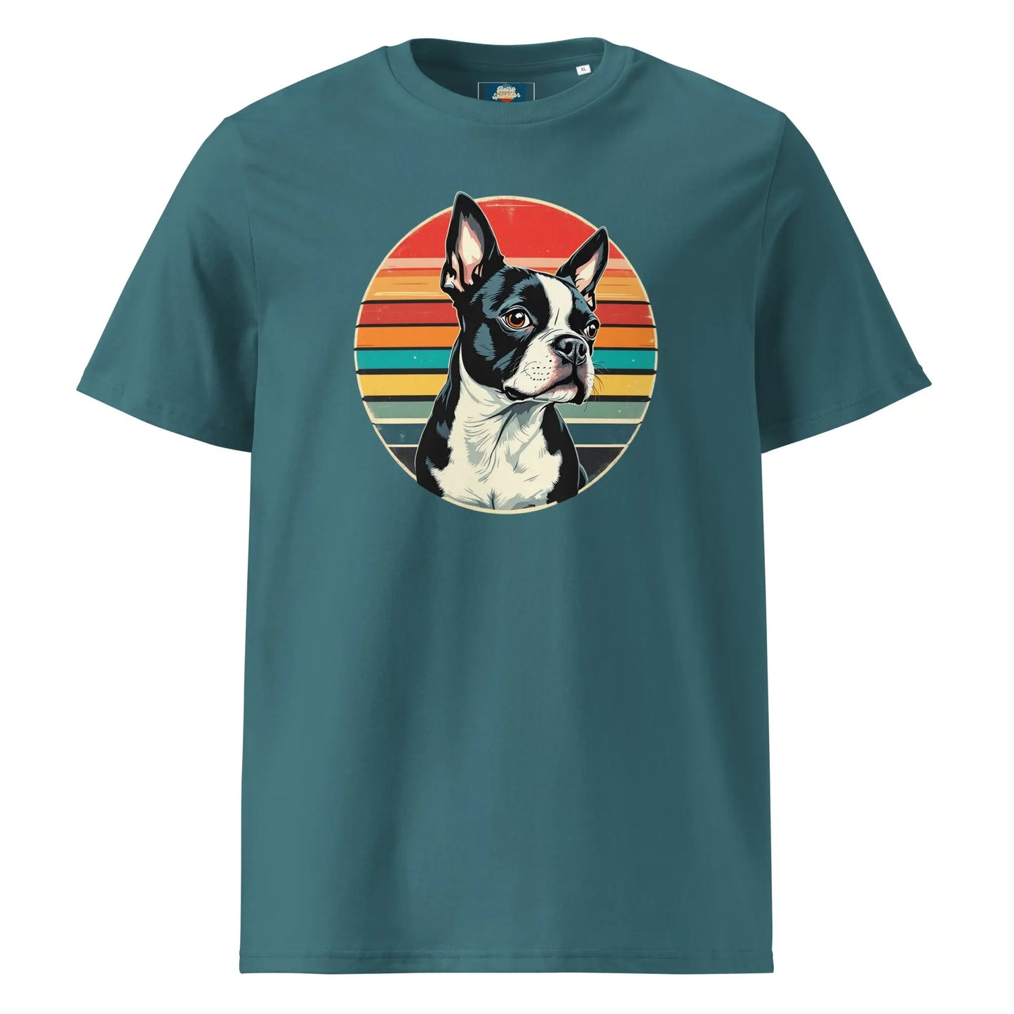 The Young Gentleman - Boston Terrier organic ribbed neck t-shirt by Stanley/Stella Tags: boston terrier, dog, original, portrait, Printful, retro, shirt, t-shirt, unisex, vintage RetroSplendor Apparel