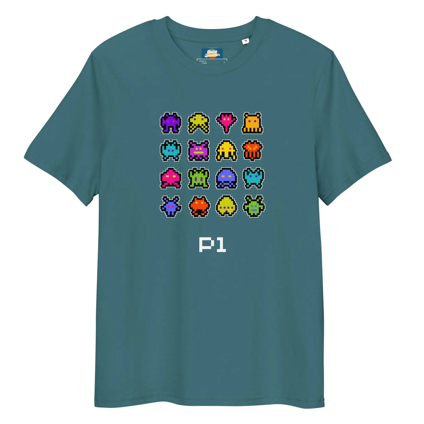 Bleep Blurp - Unisex organic ribbed neck t-shirt by Stanley/Stella Tags: 80s, arcade, gaming, graphic, men, original, Printful, retro, tee, unisex, vintage, women RetroSplendor Apparel