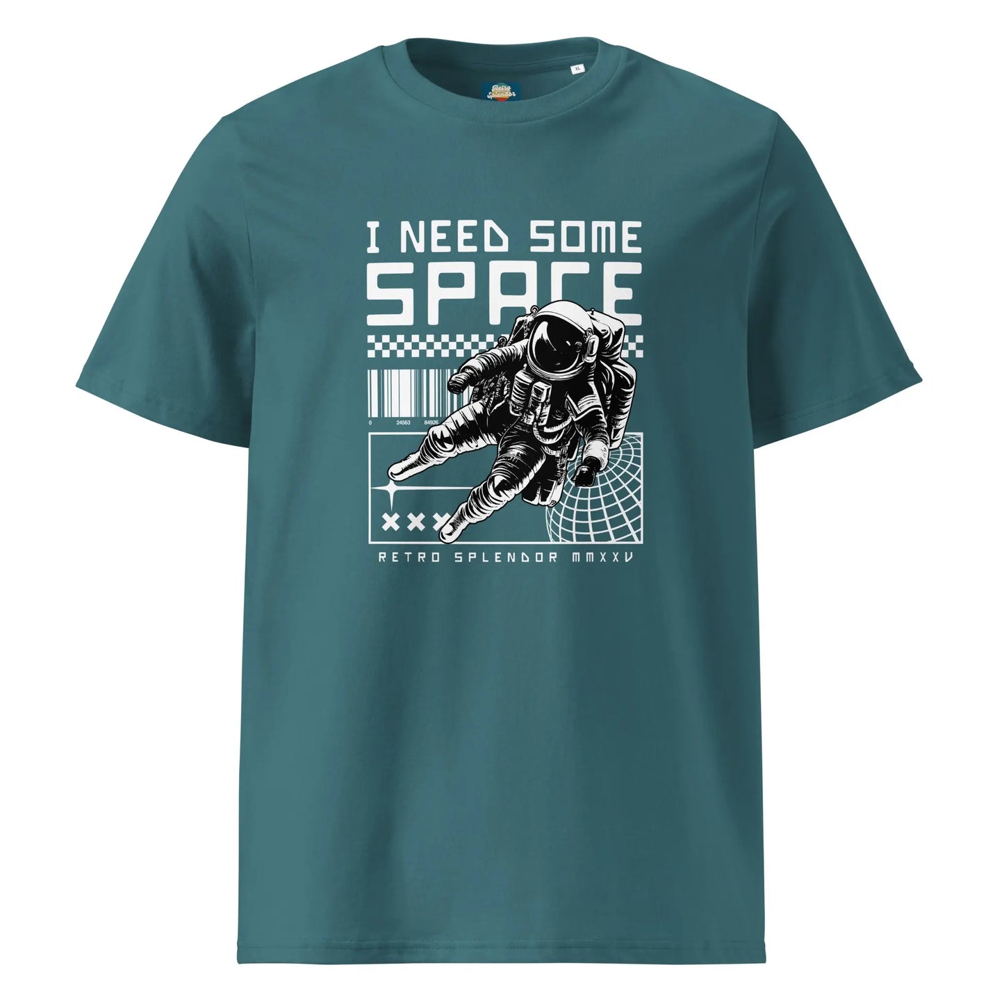 I Need Some Space - Unisex organic ribbed neck t-shirt by Stanley/Stella Tags: astronaut, cool, graphic, men, original, Printful, retro, space, tee, unisex, vintage, women, Y2k RetroSplendor Apparel